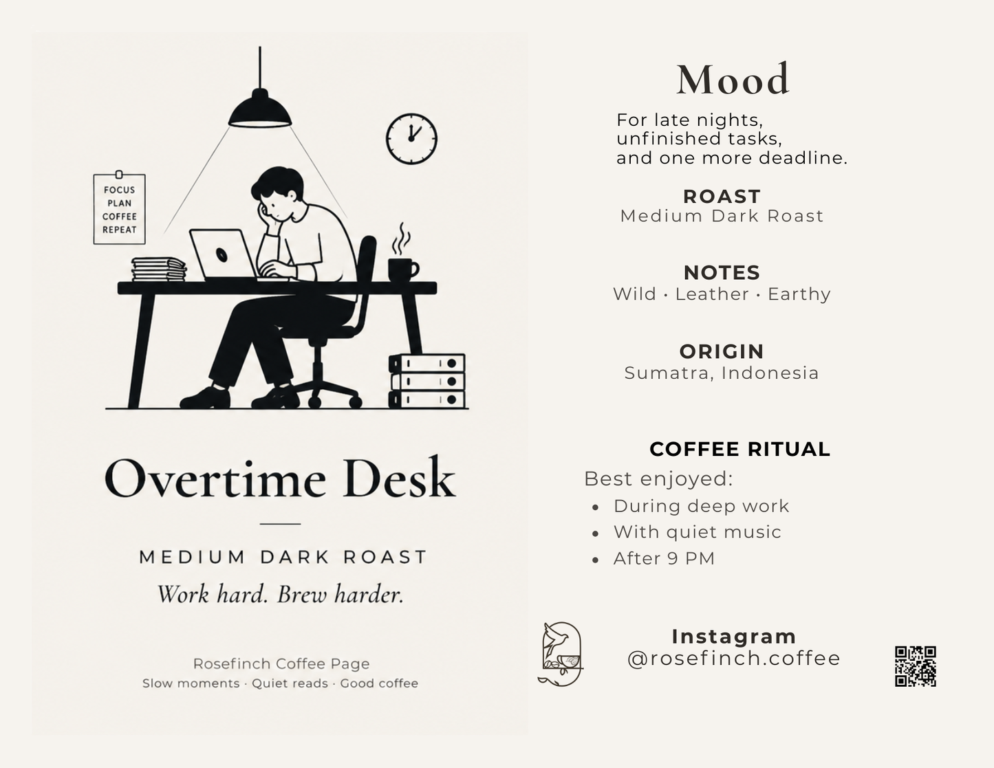 Overtime Desk – Drip Coffee (Medium Dark Roast)